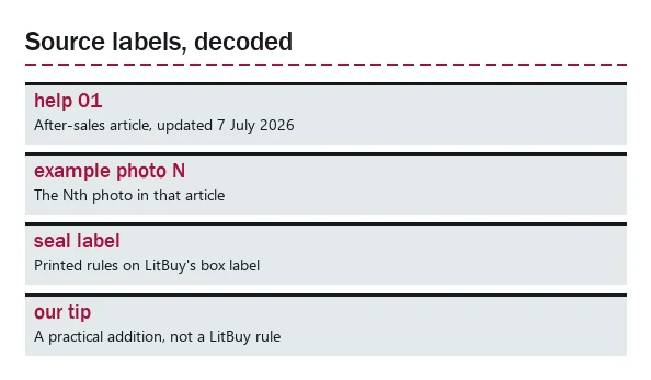 Card listing the source labels used in the stepper and what they refer to