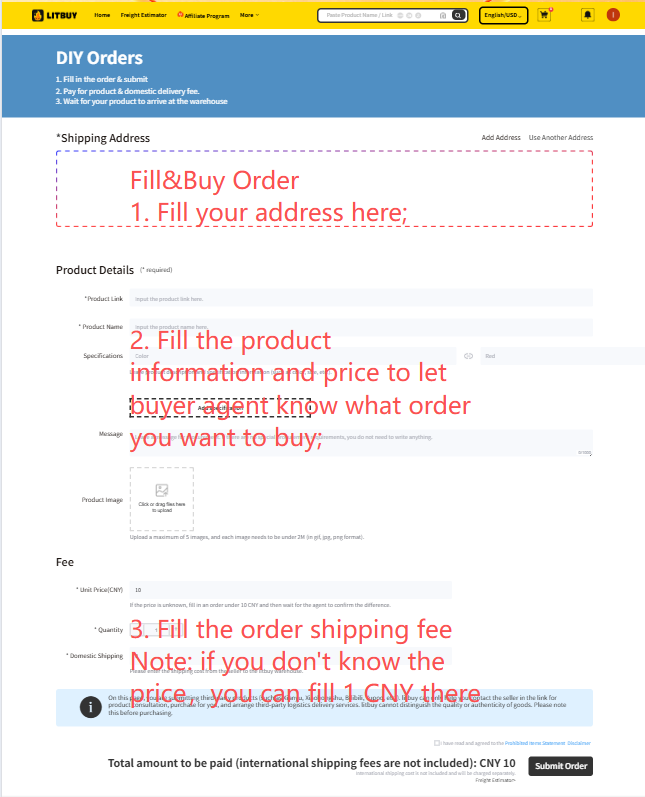 Fill&Buy details form