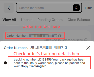 Domestic tracking detail